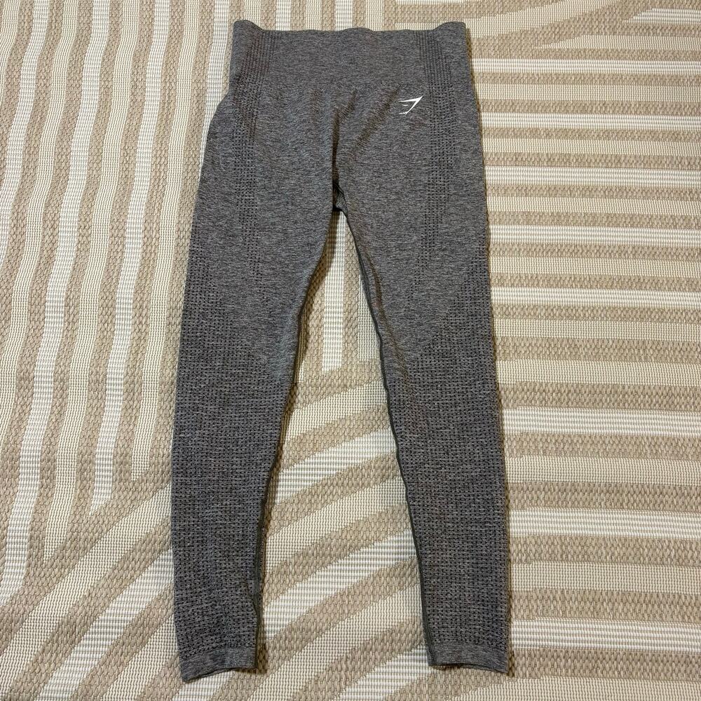Gym Shark Heather Gray Leggings Women's Small Workout Athletic Stretch